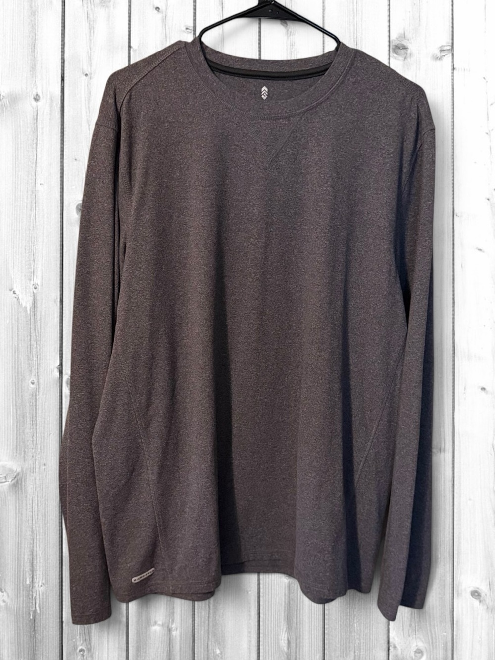 🌼Free Country Men's Long Sleeve Crew - Charcoal